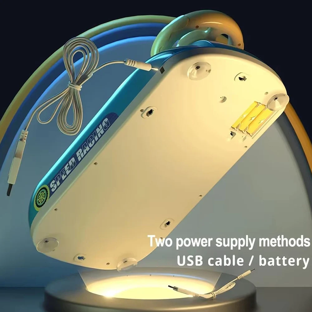 Driving Simulator with Music & Vehicle Sound Effects Interactive Simulation Driving Steering Wheel Toy Car Racing Adventure Game