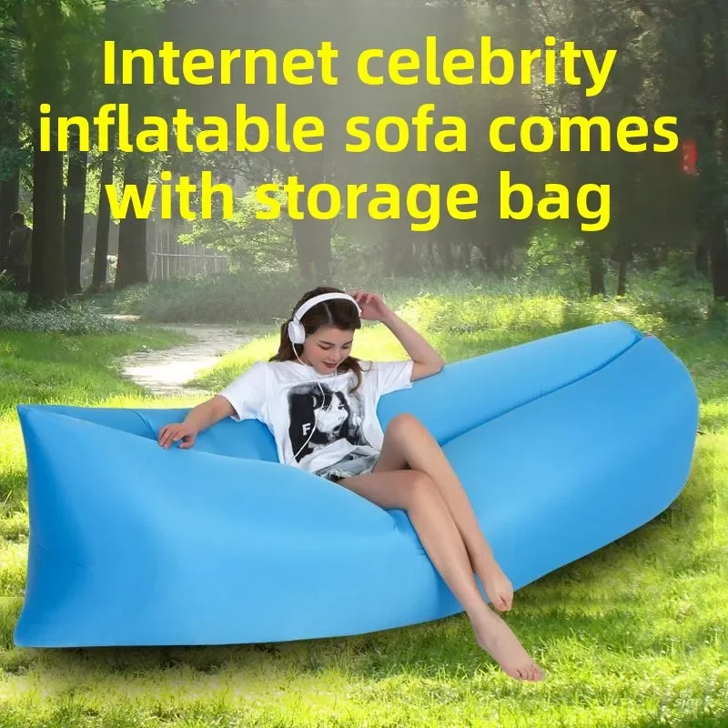 

Air Lazy Inflatable Sofa Bag Portable Camping Sofa Mattress Music Festival Recliner
