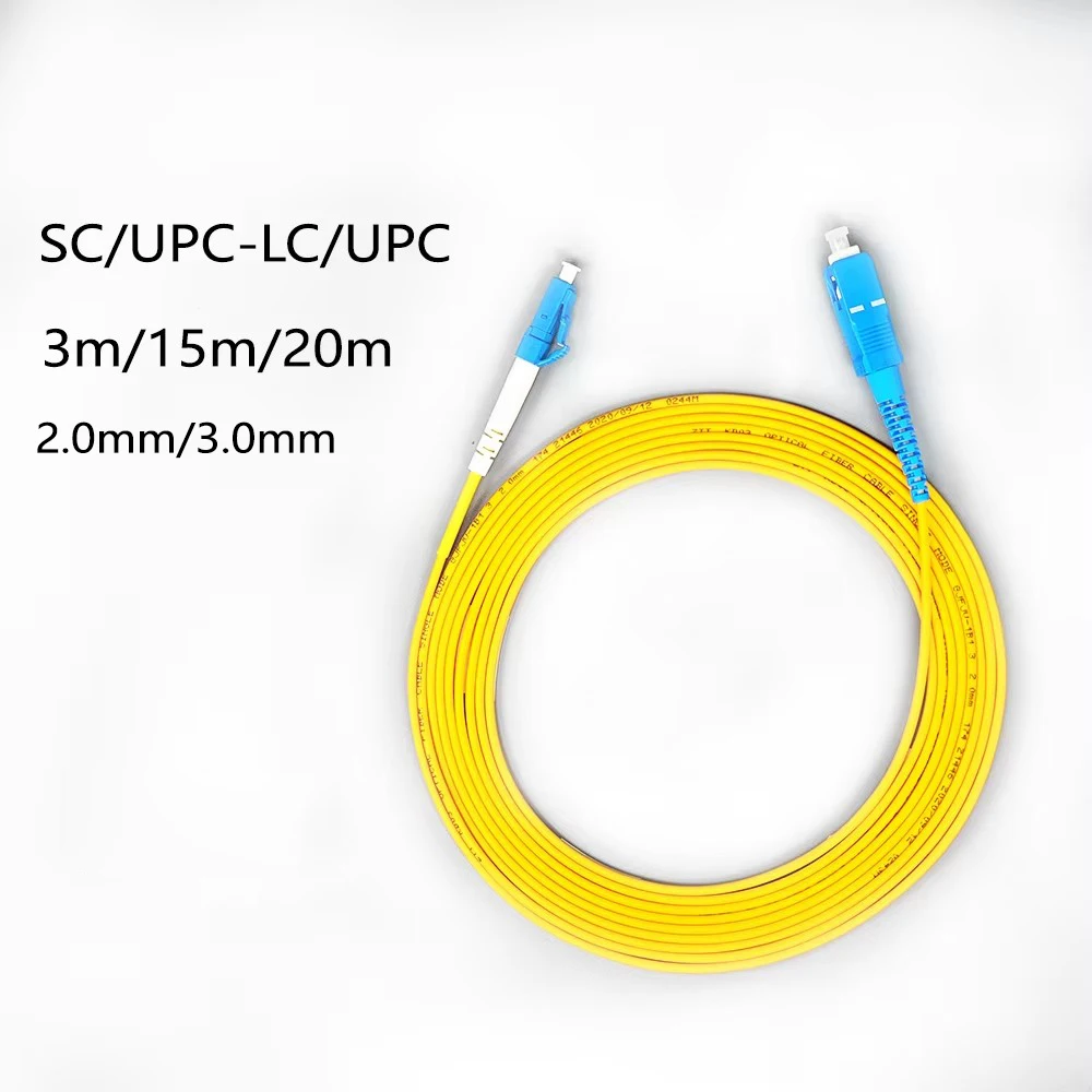 

SC/UPC To LC/UPC Fiber Optic Patch Cord Single Mode 2.0/3.0mm 3M/15M/20M High-Performance Optical Cable for Networking & Telecom