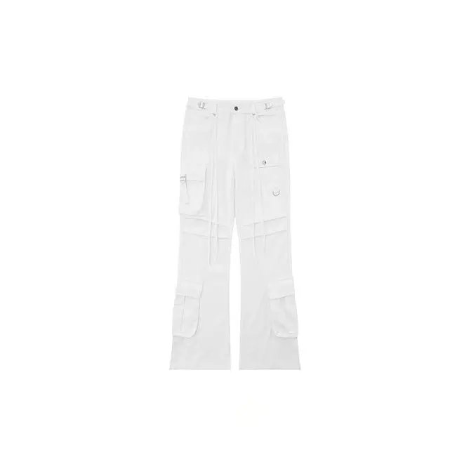 Pantaloni bootcut vintage di nicchia stile americano Pantaloni cargo svasati tascabili versatili casual da donna Nuovo arrivo Primavera Autunno 2025