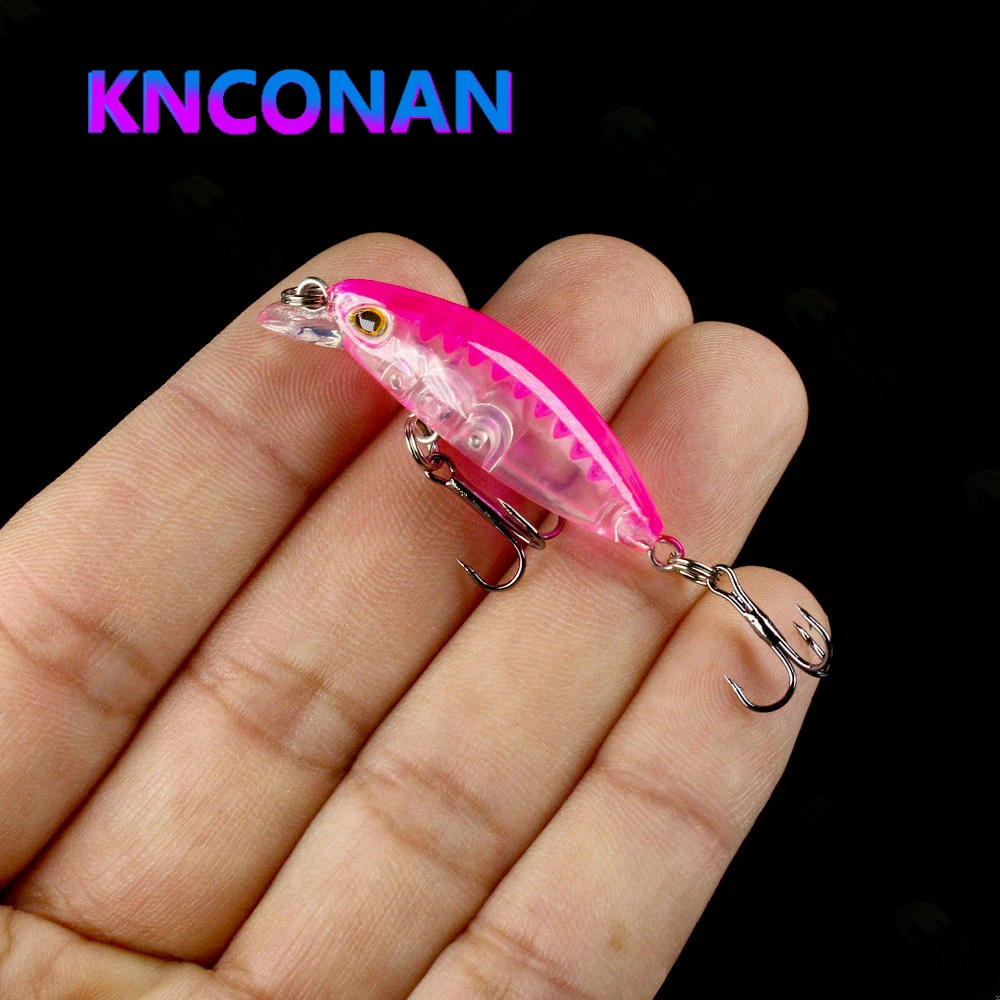 40MM 2G Mini Minnow Señuelos de Pesca Bionic Bass Pike cebo de hundimiento lento Wobbler 3D ojos de pez señuelo de pesca duro manivela cebo señuelos - imagen 2