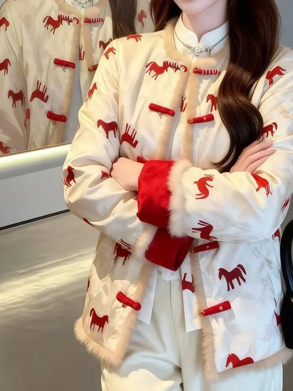 

Двусторонняя куртка Ele: модная, в китайском национальном стиле, для весны, осени и зимы, высококачественная женская верхняя одежда