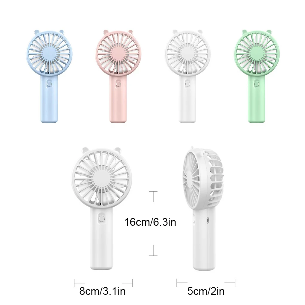 Handheld Fan Portable USB Rechargeable Desk Small Cooling Fan with Base Makeup Eyelash Mute Cooler Outdoor Fans Supplies