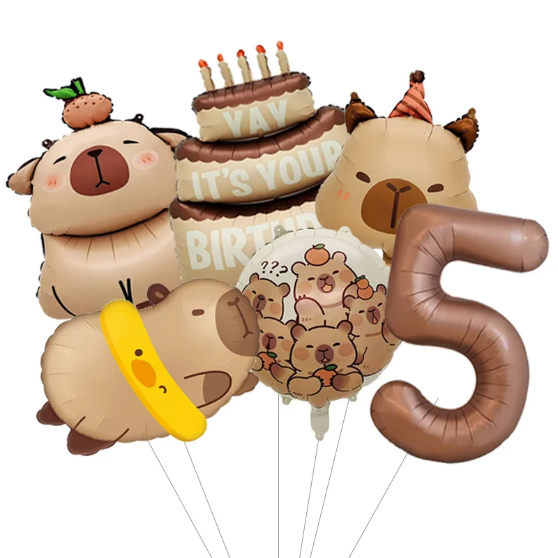 High Quality Latex Capybara Printed Balloon Set Durable Animal Themed Decor Balloons for All Kinds of Birthday Party Decoration view 6