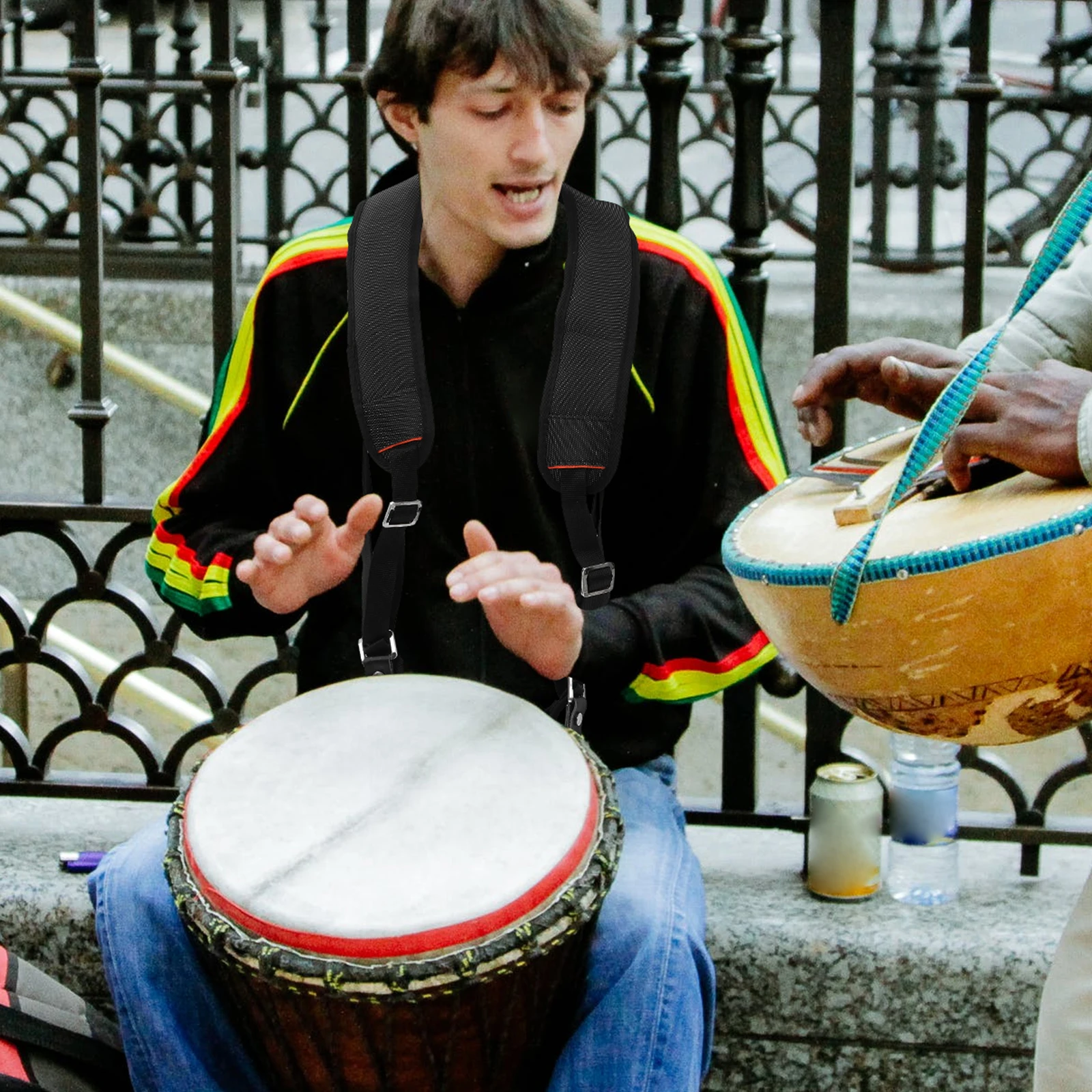 

1pc African Drum Strap Adjustable Thickened Djembe Belt For Comfortable Playing Outdoor Equipment Replacement Accessory