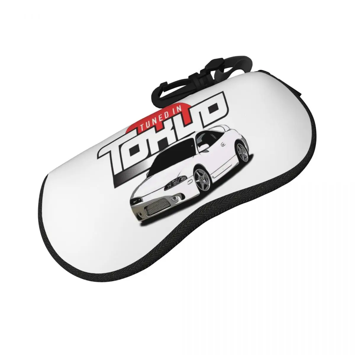 

White 1996 Eclipse Tuned In Tokyo Shell Glasses Case Portable Sunglasses Box Women Men Soft Eyeglass Bag Pouch