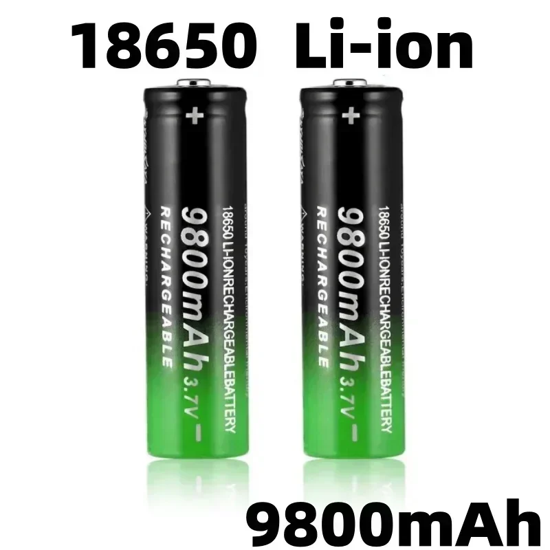 

New 18650 lithium-ion battery 9800mAh rechargeable battery 3.7V, suitable for LED flashlights or toy equipment batteries