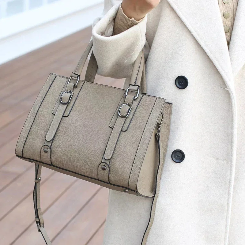 

Ladies Commute Soft Retro Cowhide Handbags Women‘s Cow Genuine Leather Shoulder Bag Female Fashion Luxury Design Crossbody Bags