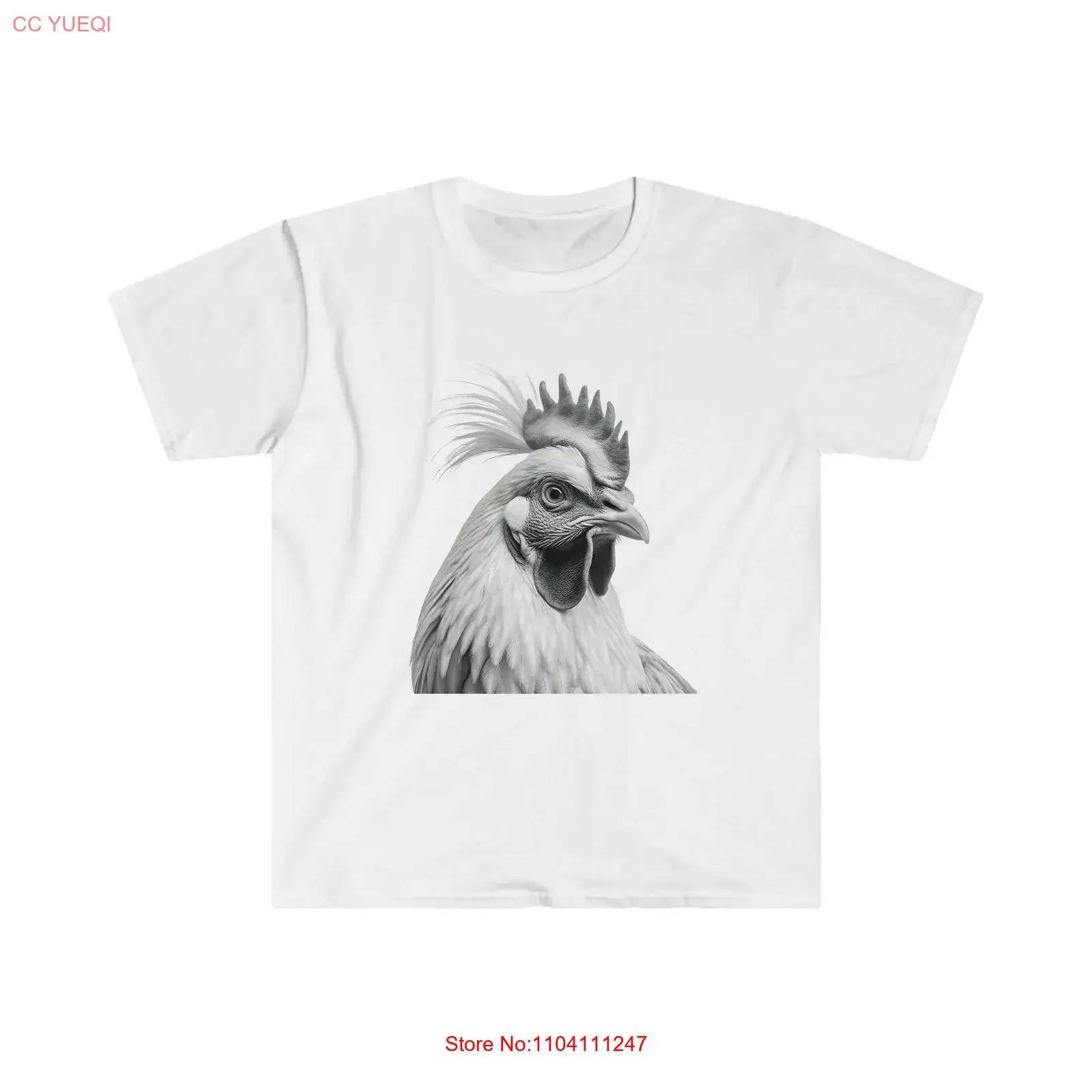 Rooster head up Close T Shirt vintage Washed Slightly graphic streetwear Soft Stretched Breathable Stylish Casual Unisex