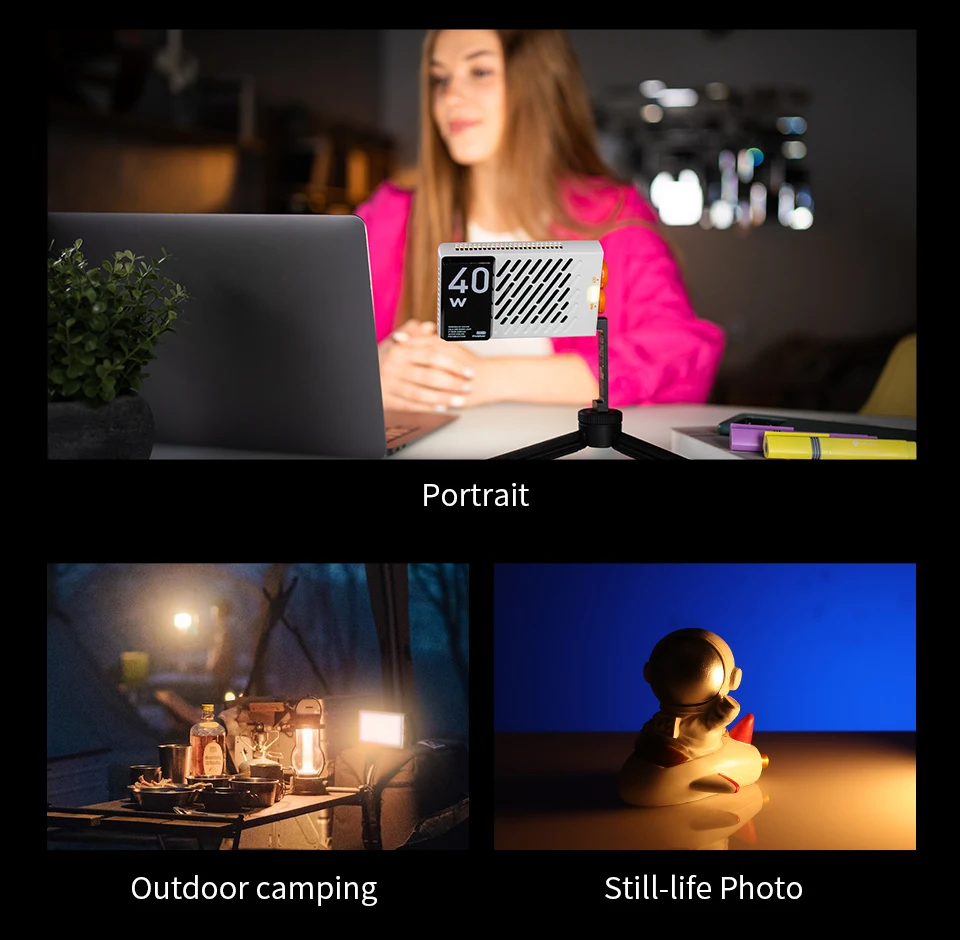 Luz de bolsillo portátil Zhiyun FIVERAY M40, luces Led bicolor de 40W, lámpara para fotografía y vídeo, luz de relleno, iluminación para fotografía