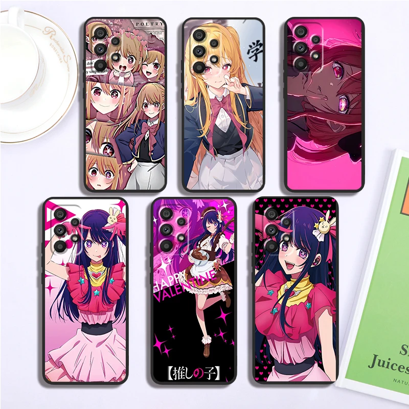 R-RubyS H-Hoshinos Anime Girl For Samsung Note 20 10 Ultra Plus A31 A14 A12 A70 A34 A25 A04 A05 A15 A24 5G Black Cover