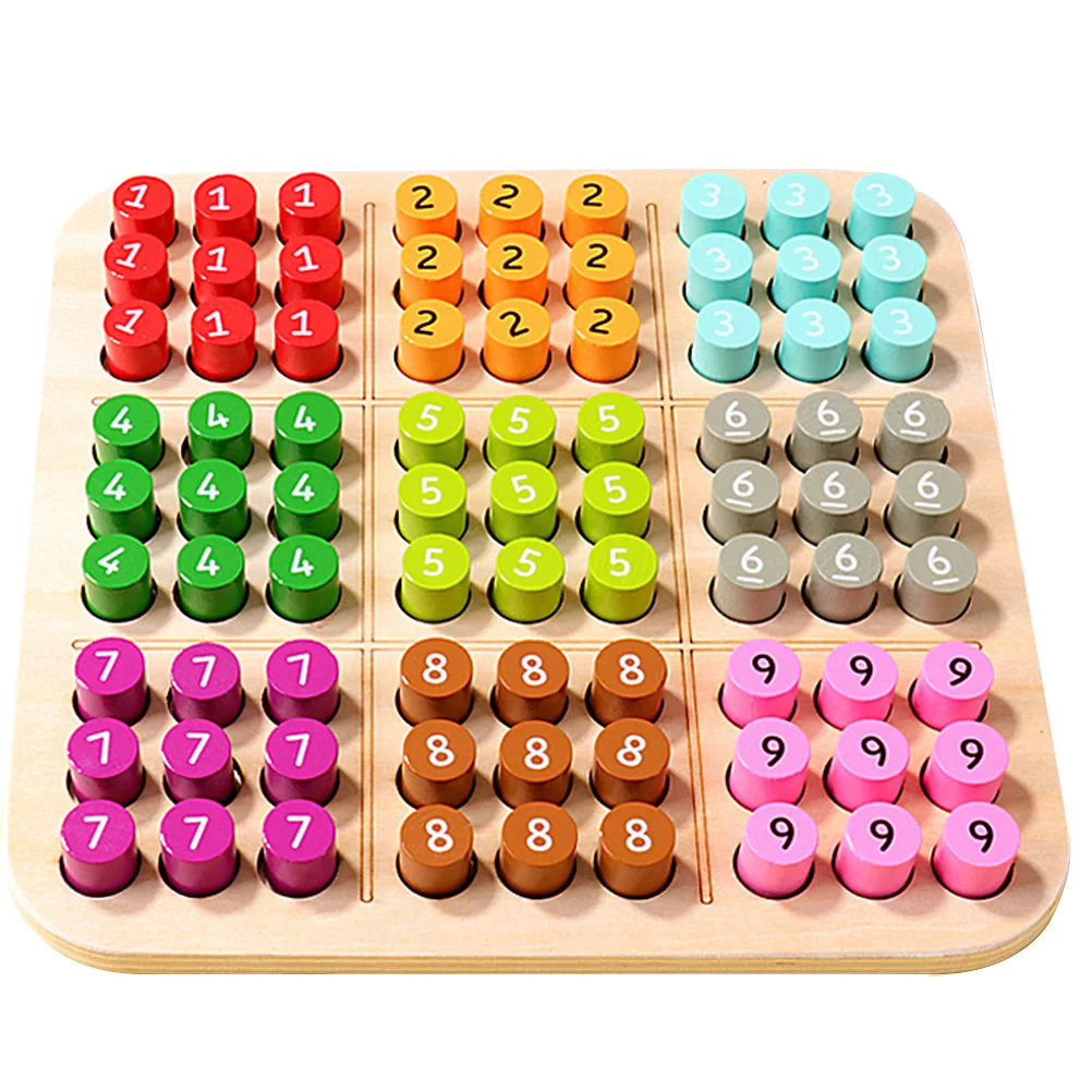 

Easy Kids Toy Wood Arithmetic Learning Math Children Plaything Game Chess Peg Board Wooden