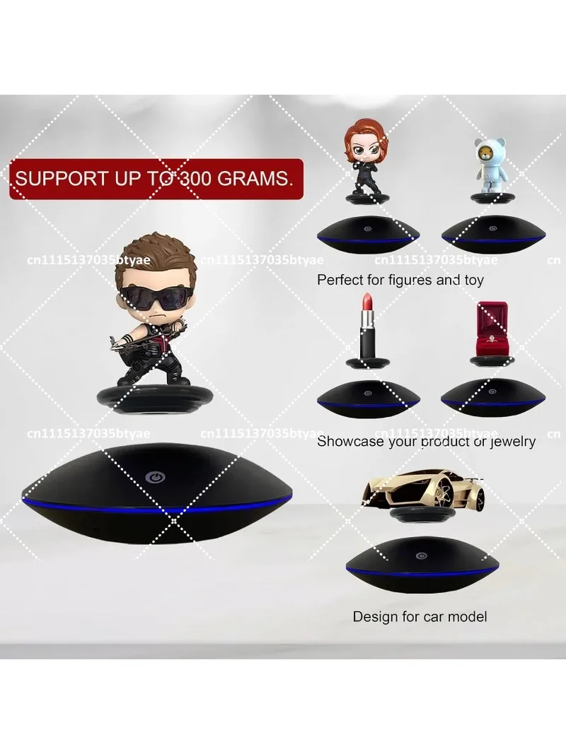 Magnetic Levitation and Rotation Display Stand for Figures Jewelry Weight-bearing 350g Base UFO Floating Display Rack with Light