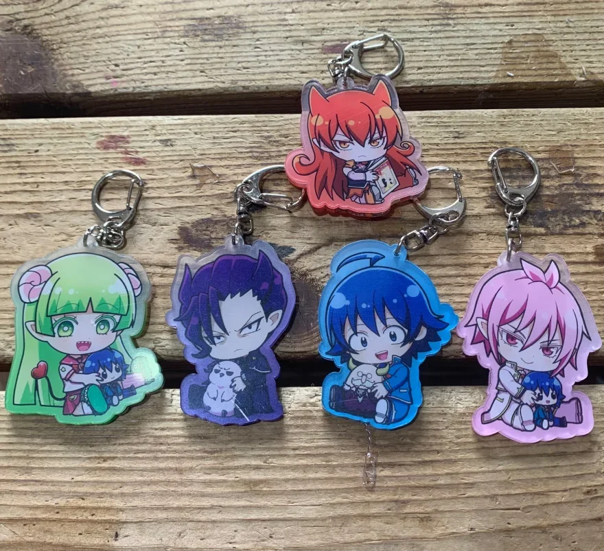 Anime Keychain Valac Clara Asmodeus Alice Acrylic Keyring strap Figure Hanging Accessories 6cm