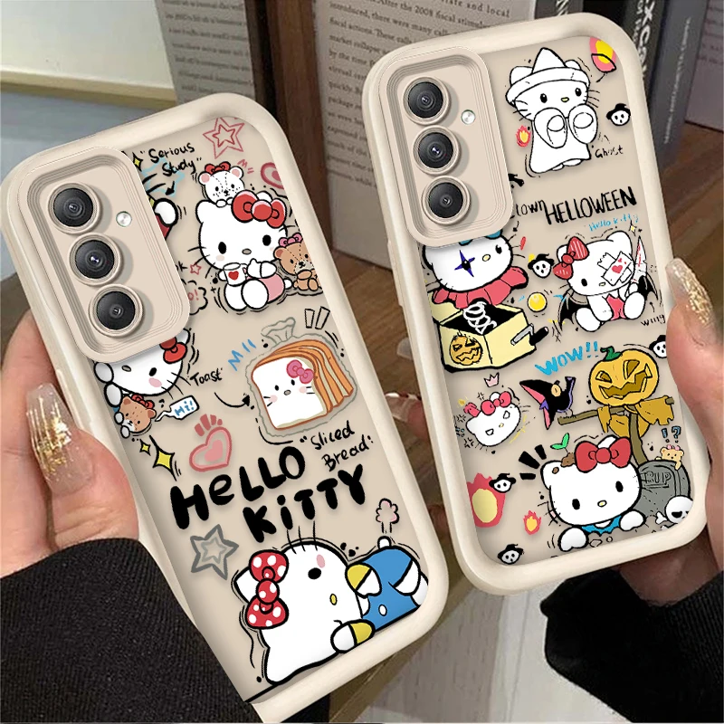 Cute Graffiti Hello Kitty Case For Samsung Galaxy A05S A05 A54 A34 A24 A14 A53 A33 A23 A13 A52 A52S A32 A22 A12 A71 A51 A31 Etui