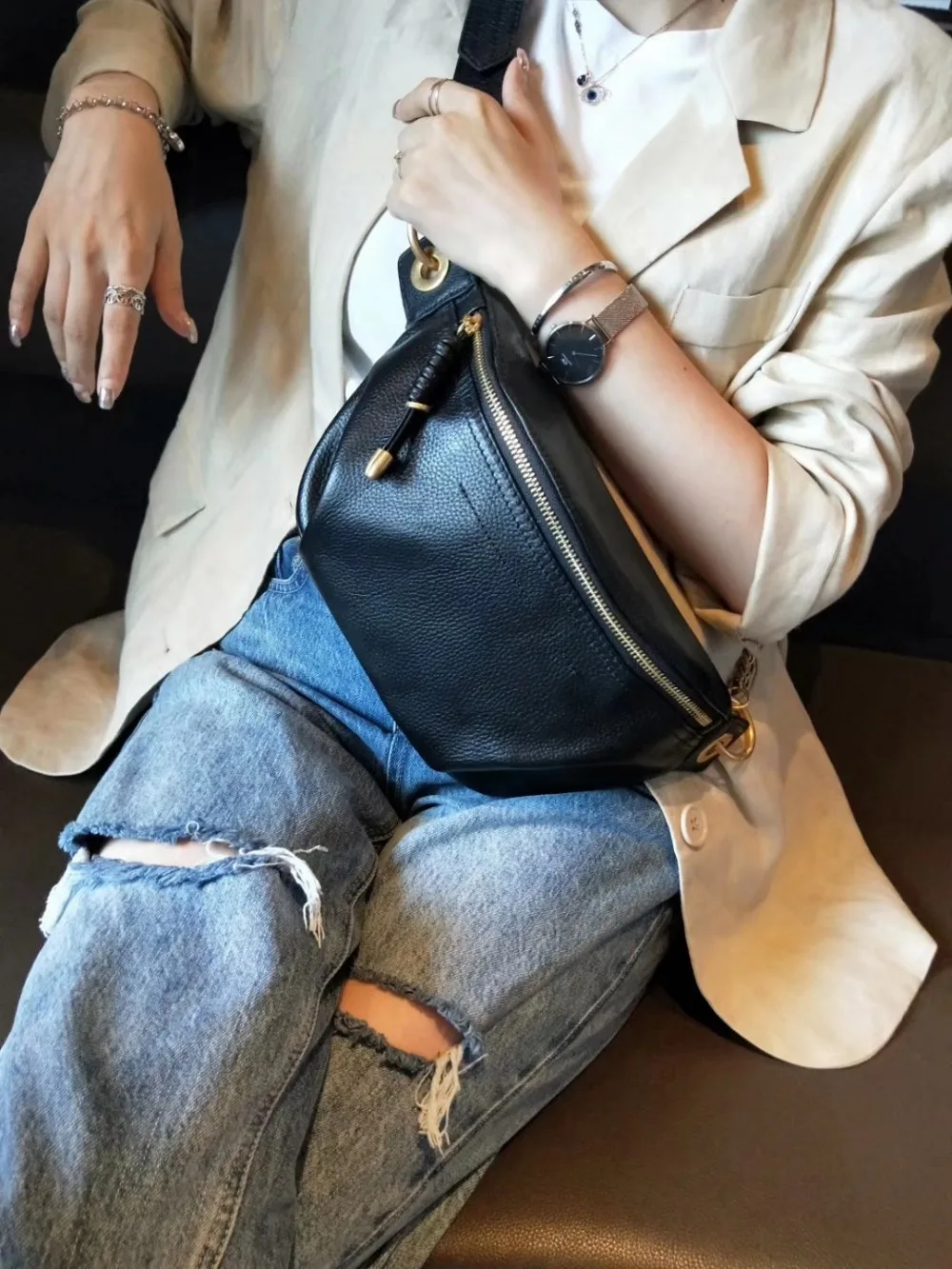 Belt Bag Waist Packs For Women Designer Brand Luxury Bag Quality Female Genuine leather Bag Fanny Pack Bags For Women