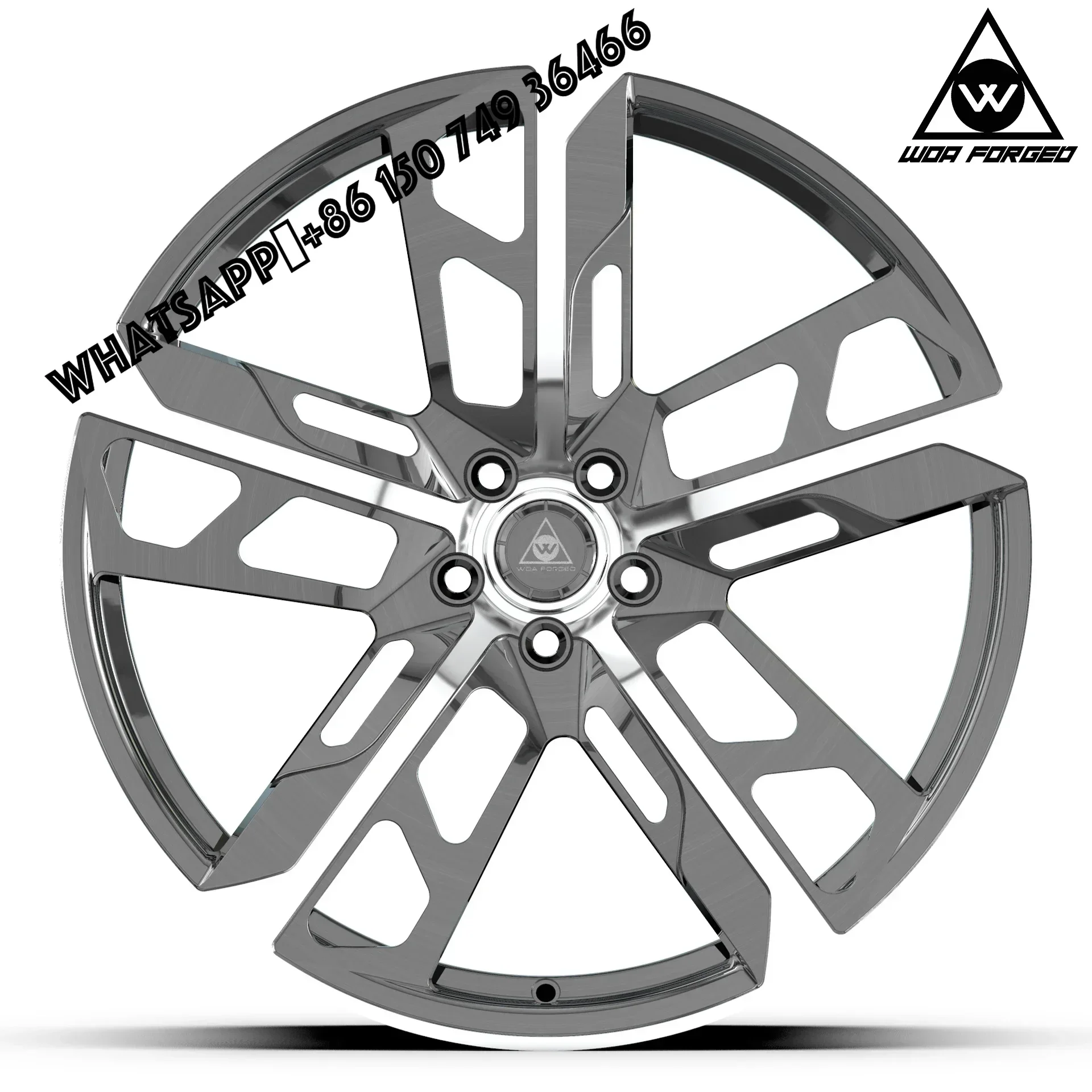

6061-T6 Passenger Car Wheels Forged Alloy Rims 18 19 20 21 Inch 5x112 Gloss Black Polished Face for audi