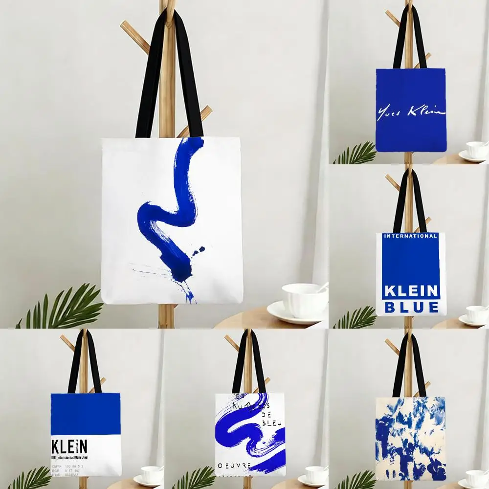 Color Art Yves Klein Storage Bags Bags Series Print Bag Lightweight Shoulder Daily Shopping Bags