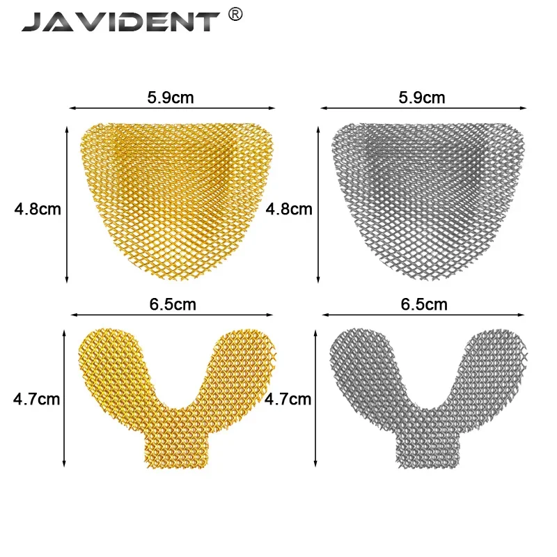 20pcs/pack Metal Palatal Rein Mesh Dental Impression Metal Net Tray for Strengthen Upper Teeth/Lower Teeth Denture Lab Materials