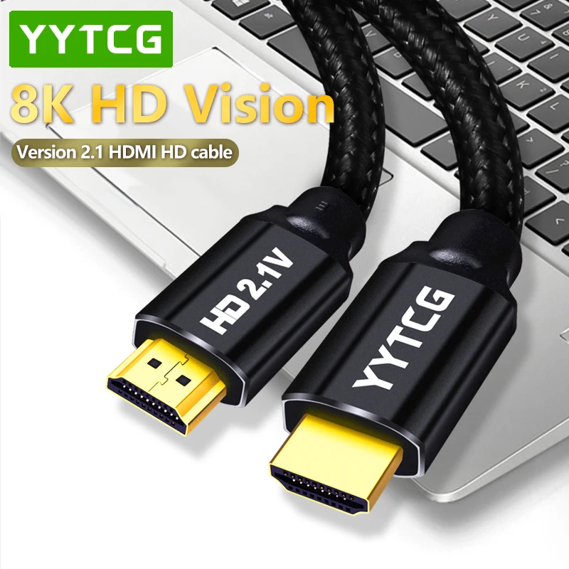 สาย HDMI 2.1สายเอชดีเอ็มไอ8K 60Hz 4K 120Hz 48Gbps Arc HDCP ความเร็วสูงพิเศษ HDR สำหรับทีวี HD แล็ปท็อปจอภาพ PS4 PS5