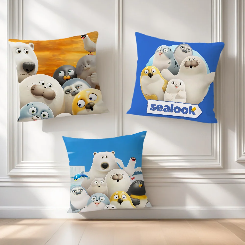 cushion cover soft Comfortable Pillow Case S-Sealook for Sofa funny Living cartoon Room Home office Decor Protective Covers