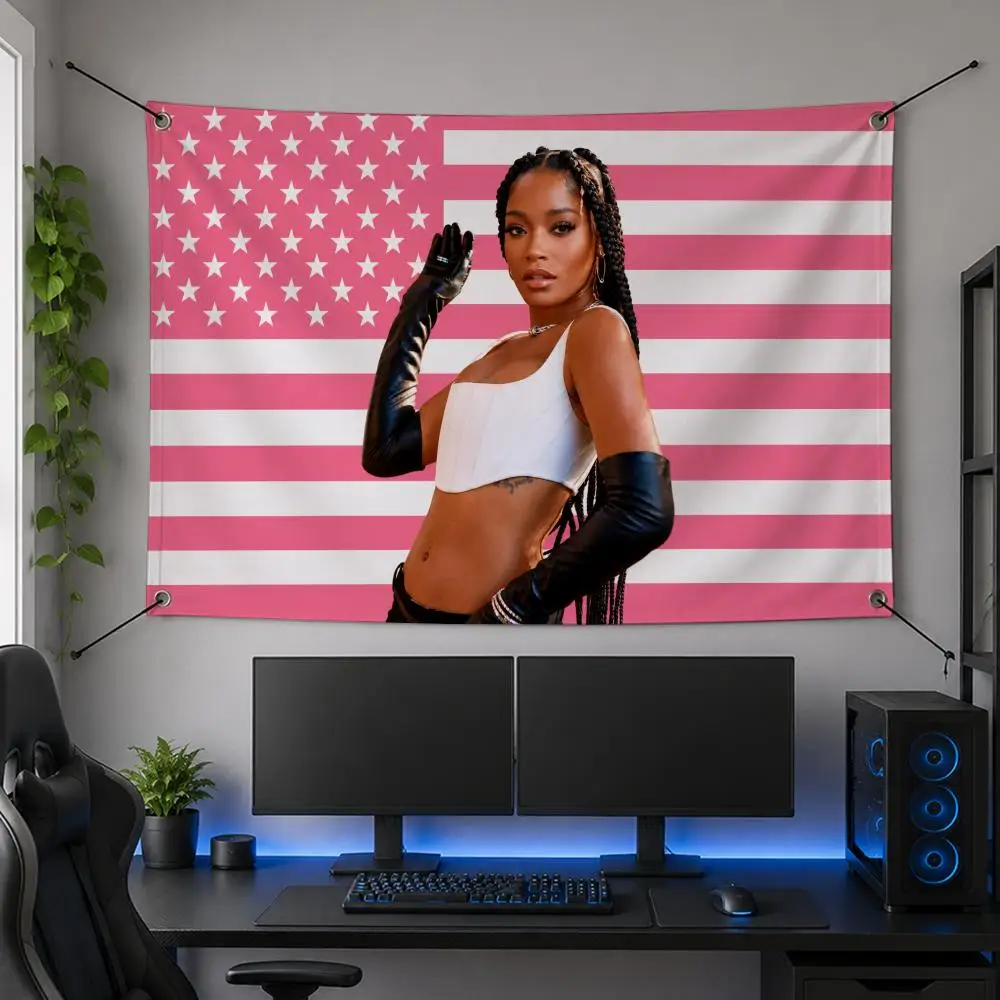 Celebrity Talent Acclaimed Worldwide Star K-Keke Palmer Flags Flag Banner for Bedroom Dorm Party Home Living Room Game Room Gift