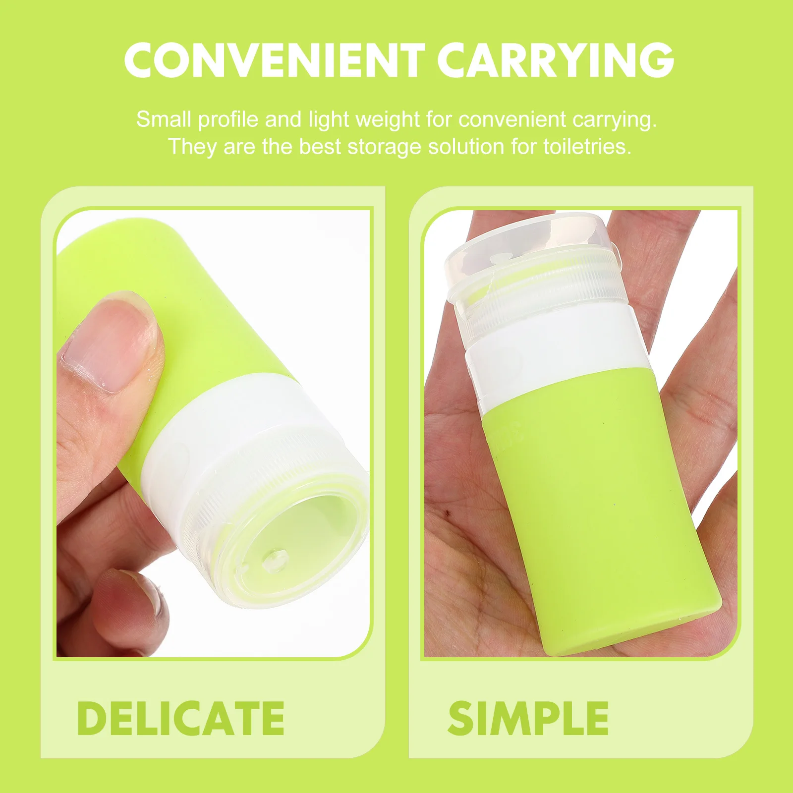 

Cylindrical Travel Shampoo Bottles Lotion Containers Silica Gel Emulsion Bath Cream Refillable Portable Storage Gifts