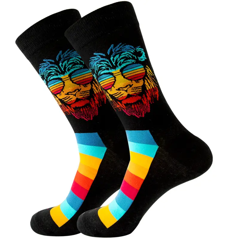 1 Pair New Happy Mens Socks Women Novelty Cartoon Sock Combed Cotton Funny Men's Big Size Crew Hip Hop Thick Long Socks - Image 35