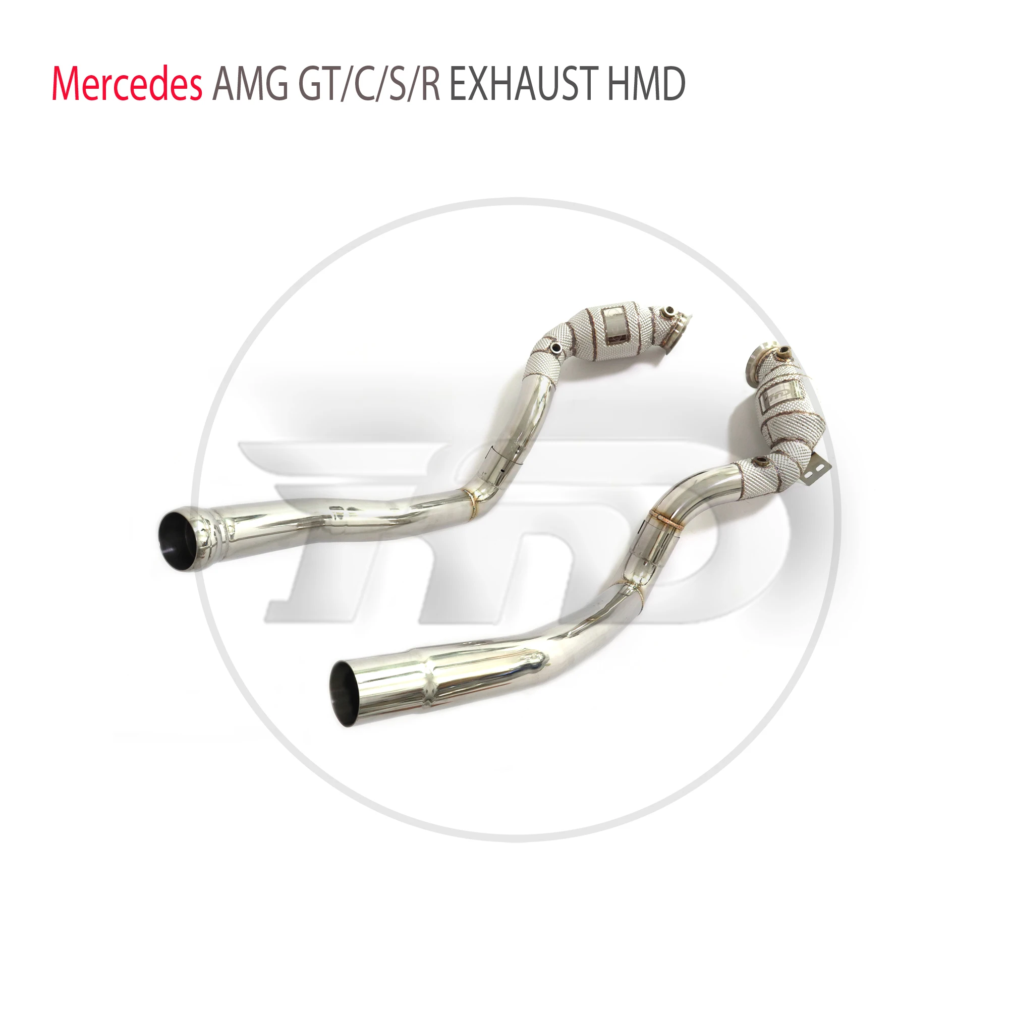 HMD Exhaust System High Flow Performance Downpipe for Mercedes Benz AMG GT GTC GTS GTR With Catalytic Converter