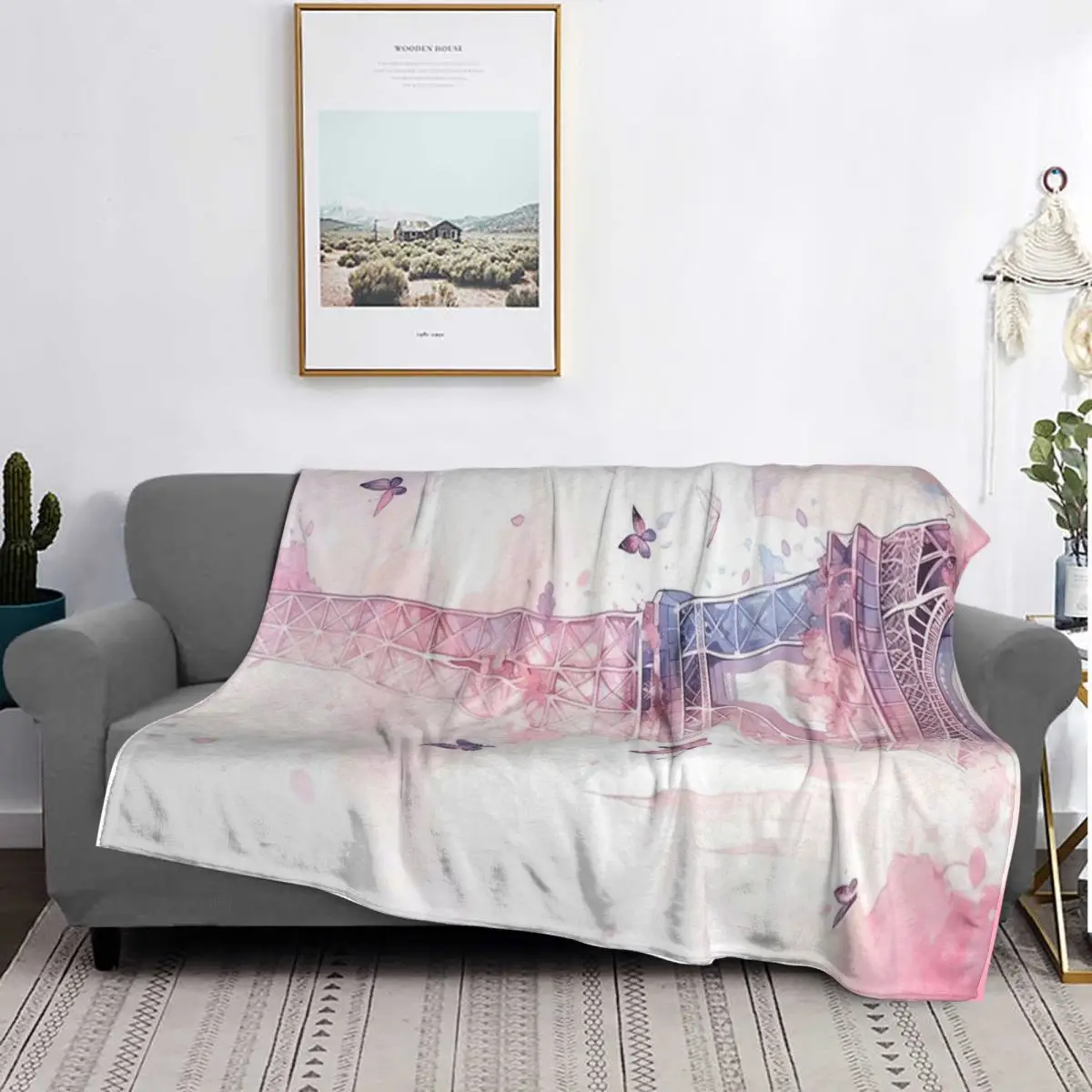 

Одеяло с Эйфелевой башней Парижа, мягкое теплое фланелевое одеяло, плюшевое одеяло для кровати, гостиной, пикника, путешествия, домашний диван