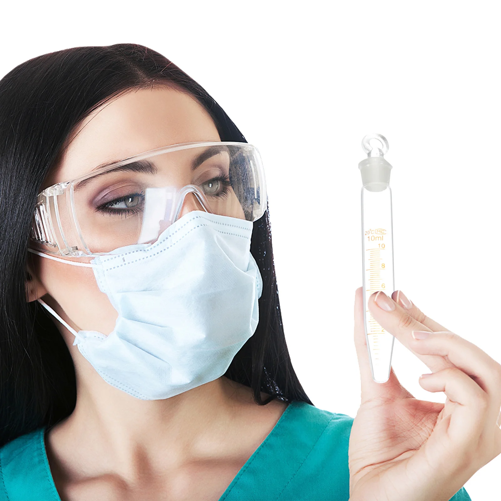 

2Pcs Tube 10ml Glass Test Tubes Smooth Transparent Accurate Scale for Laboratory Scientific Experiment