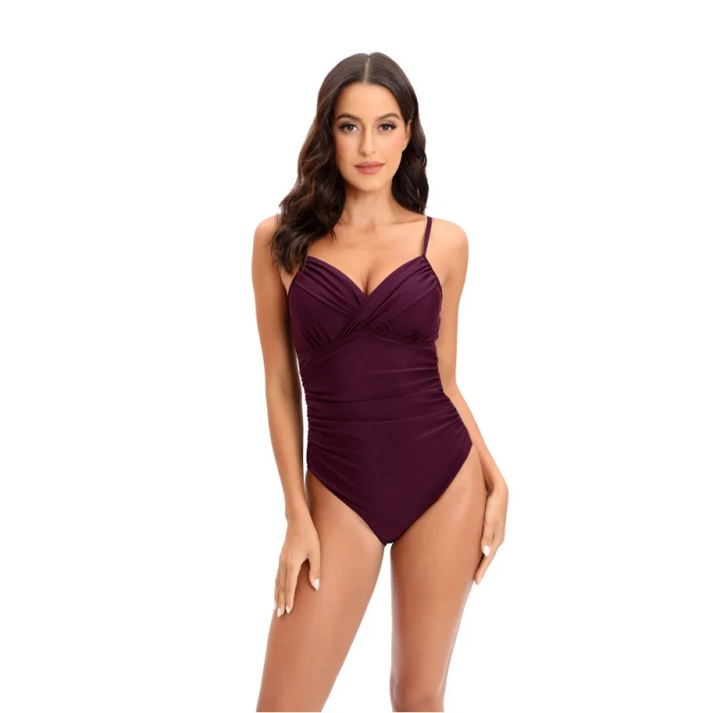 One-piece swimsuit, multicolor, sexy, Conservative, plus size, backless, new design image 5