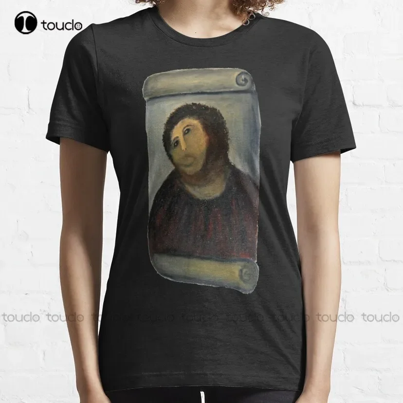 Ecce Homo Restoration Restoration Jesus Painting Classic T-Shirt Men'S Big & Tall T-Shirts Custom Aldult Teen Unisex Xs-5Xl New