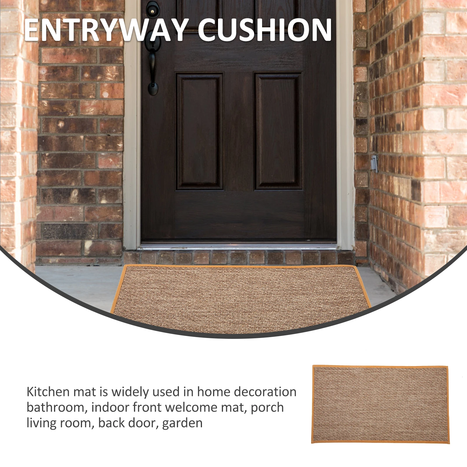 

Kitchen Floor Mat Rubber PVC Home Bedroom Hotel Decorative Doormat Entrance Pad Anti Slip Living Room Front Door Mats