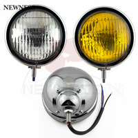 Motorcycle Headlights Motorbike Retro Bullet Fog Light Auxiliary Light Sealed Beam Fit for Harley Touring Dyna Electra Glide