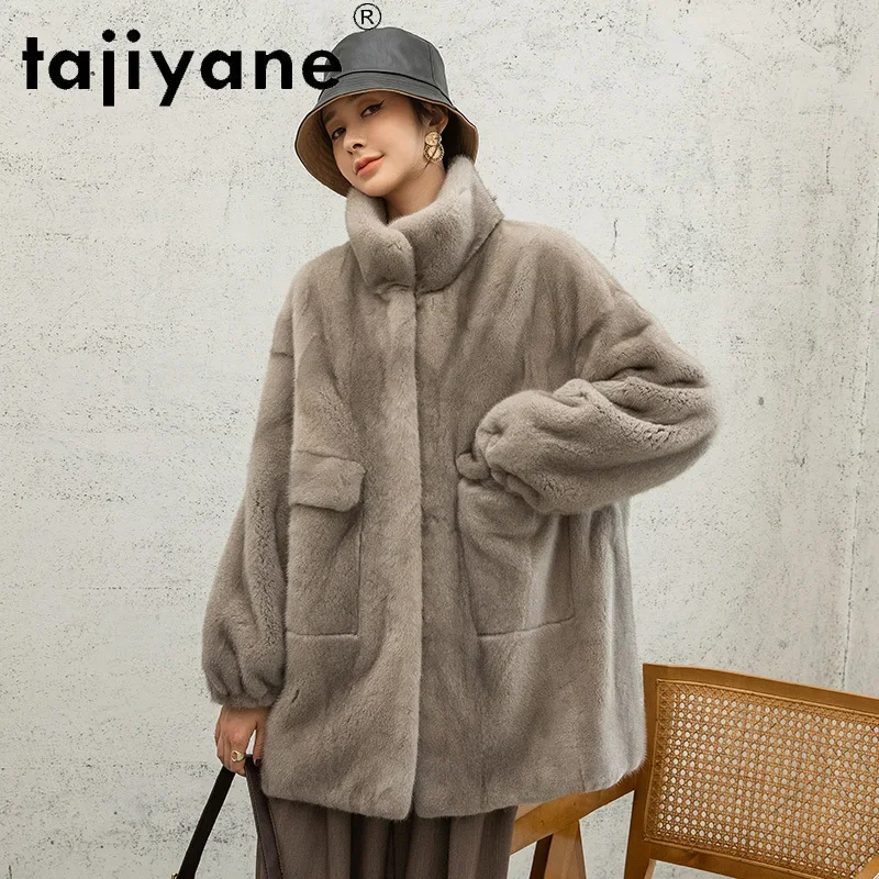 Tajiyane Coats and Jackets Women Winter 2020 Real Fur Coat Female Natural Mink Fur Jacket for Woman Clothing Mujer Parkas TN532