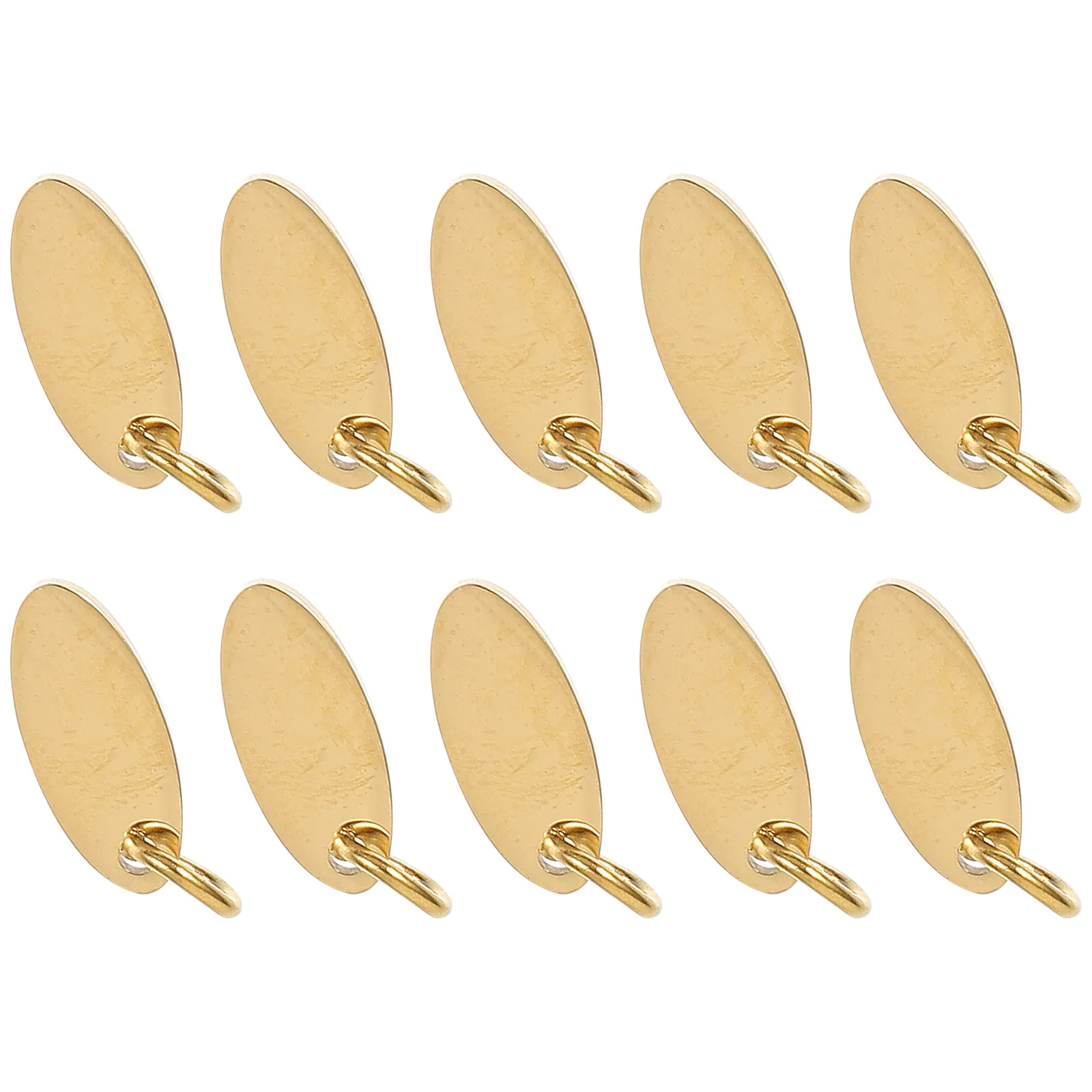 

10Pcs Oval Blank Stamping Tags Stainless Steel Charms DIY Pendant Material Jewelry Making Accessories Blank Stamping Tags