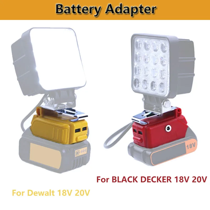 Imagem -03 - Adaptador Conversor Usb para Dewalt Black & Decker Bateria de Lítio 1820v Interface de Saída 12v dc Aparelhos Compatíveis Novo