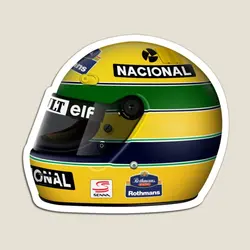 Ayrton Senna 1991 Helmet Magnet Kids Cute Children Stickers Refrigerator Colorful for Fridge Organizer Funny Home Decor Baby