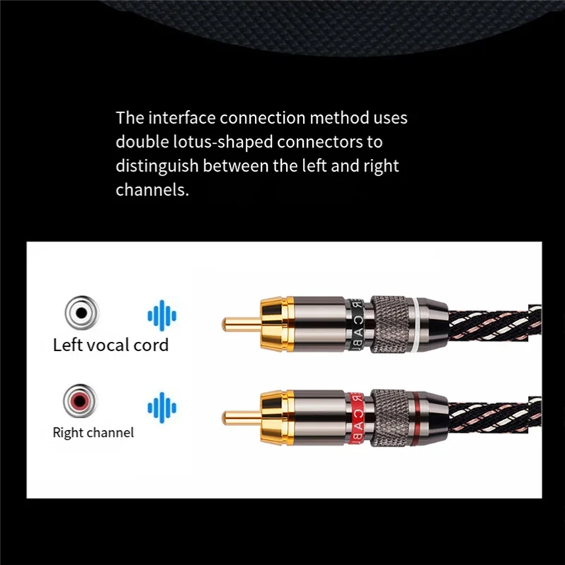 B24B كابل الصوت 2RCA ذكر إلى 2RCA موصل للمسرح المنزلي DVD مكبر للصوت التلفزيون فيديو الحبل المتكلم إشارة كابل #2