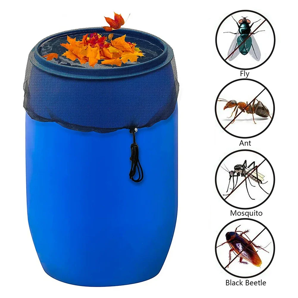 1Pc -60CM Mesh Cover Netting /For Rain Barrels Water Collection Buckets Cover Water Tank Protection Lid Rain Collect Tool