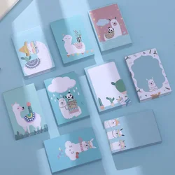 Cute Alpaca Memo Note Paper TearAble Cartoon Animal Note Pad Office Student Stationery Supply School Supplies Notebook