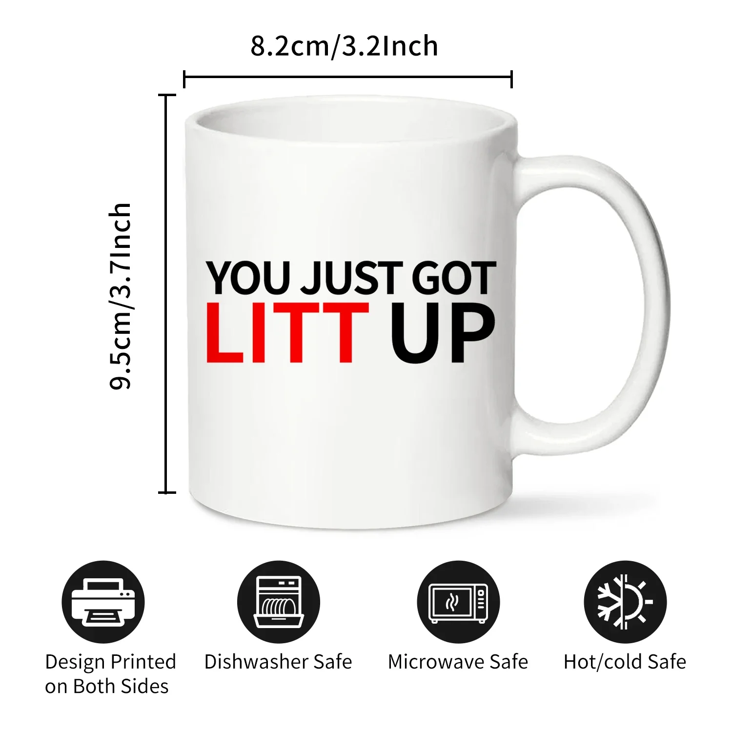 1pc,You Just Got Litt Up Mug, Suits,TV Show Mug, Novelty Gift,Louis Litt,Harvey Specter,Suits Mug,Law Schoo,Friend Gift,320ML