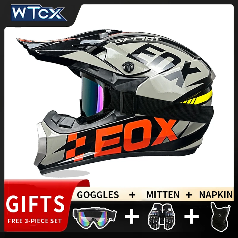 

Lindway Off-Road Motorcycle Helmet Full Face All-Season Universal Breathable Hard Shell for Riding Locomotive Pull Type