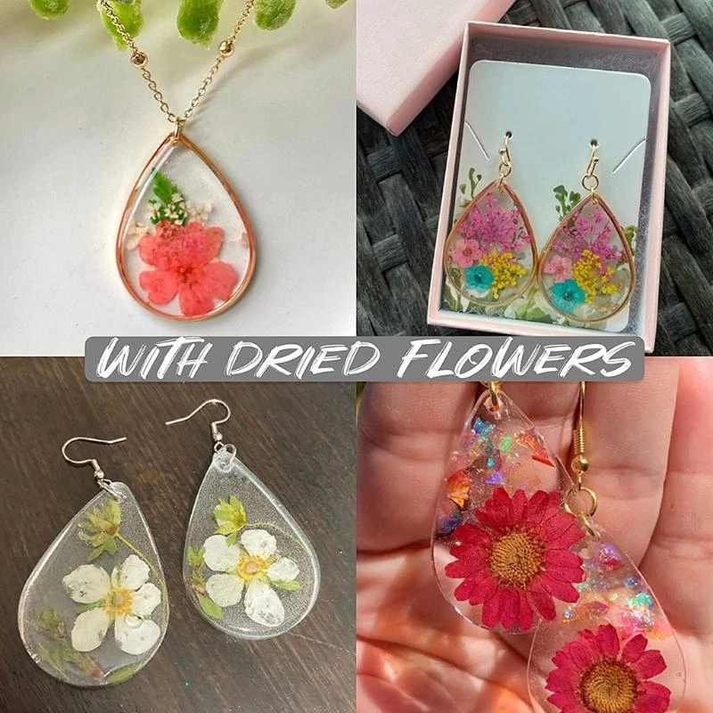 J78F Earrings Mold Tear Drop Resin Silicone Keychain Mold for Women Girl Fashion Jewellery Making Pendant DIY