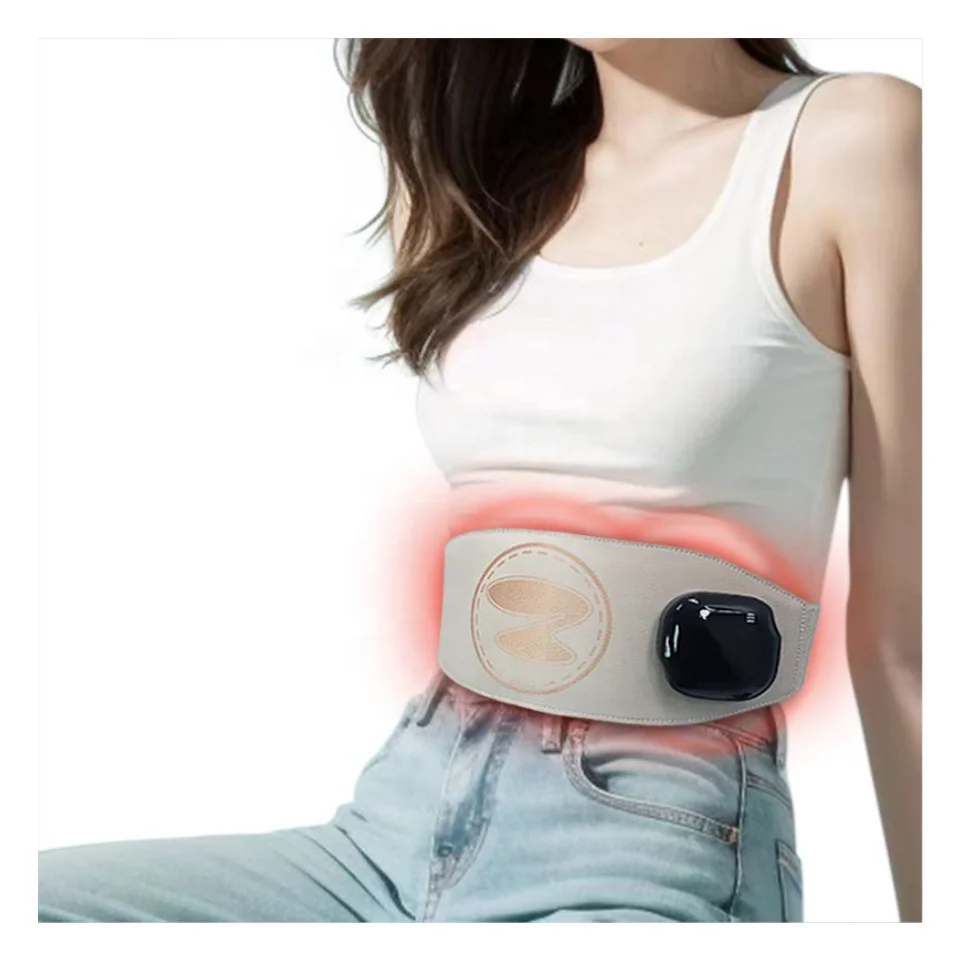 Heating Vibrating Menstrual Cramp Relief Massager Woman Period Relief Warm Palace Belt