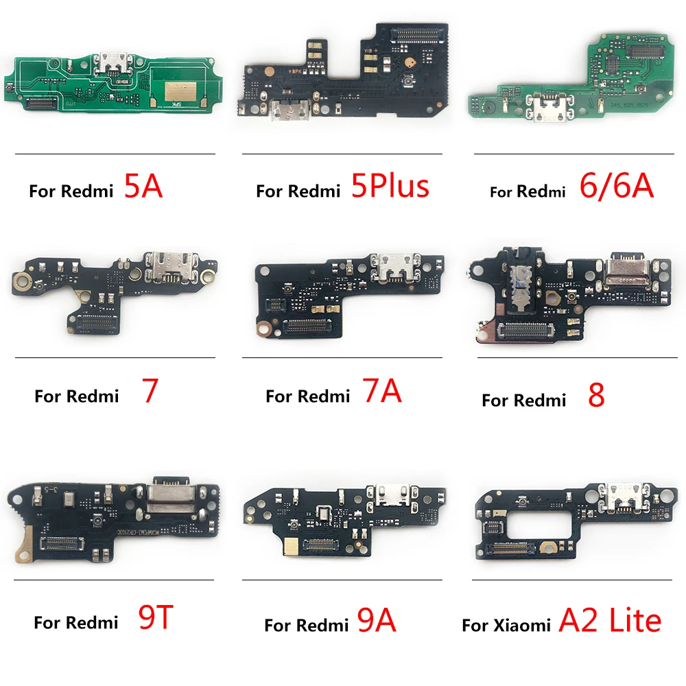 20Pcs Dock Charger Charging Port Board Connector Flex Cable For Redmi 4X 4 6 Pro 5 5A 5 Plus 6 6A 7 7A 8 8A 9 9A 9C K30 4G 5G 9T