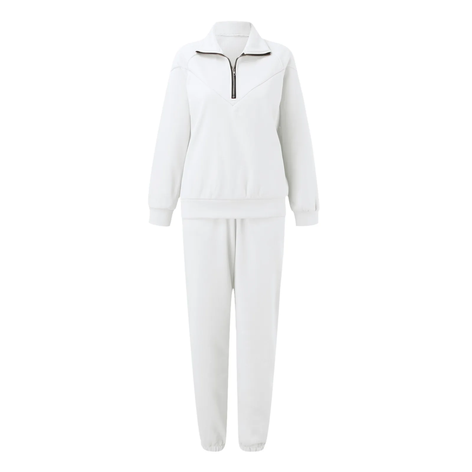 Autumn Womens Tracksuit 2 Pieces Set Long Sleeve Fleece Pullover Hoodies+ Sweatpants Suit Winter Warm Tracksuit Oversized Suits