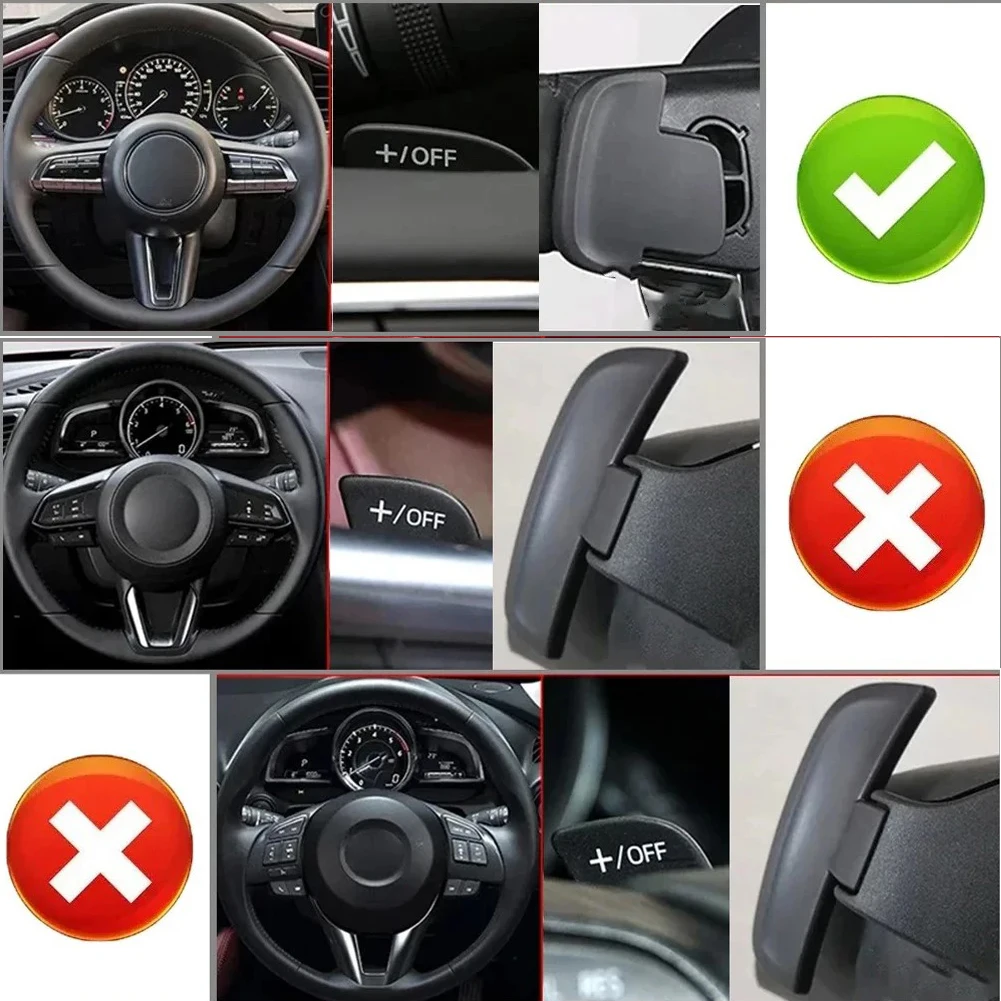 แป้นเปลี่ยนเกียร์อัลลอย สำหรับรถยนต์มาสด้า 3 แอ็กเซล่า ปี 2019-2022 CX-30 CX-50 CX-90 DSG  แป้นต่อพ่วงพวงมาลัยรถยนต์  ชุดแต่งภายใน