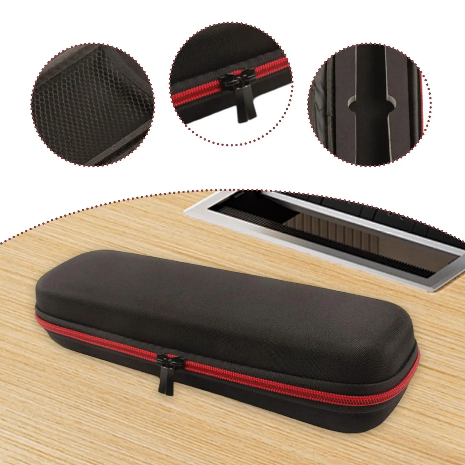 Handheld Case Carry Case Holds 1 Mic with Carry Strap Organizer Storage Box